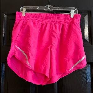 Hot pink athletic shorts